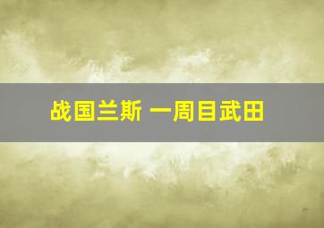 战国兰斯 一周目武田